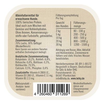 Leiky Nassfutter Lachs-Huhn – Bild 4
