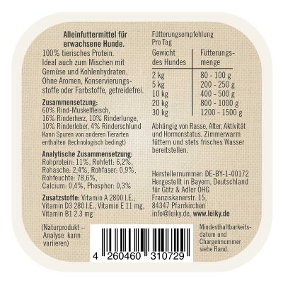 Leiky Nassfutter Rind pur – Bild 4
