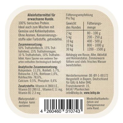 Leiky Nassfutter Truthahn pur – Bild 4